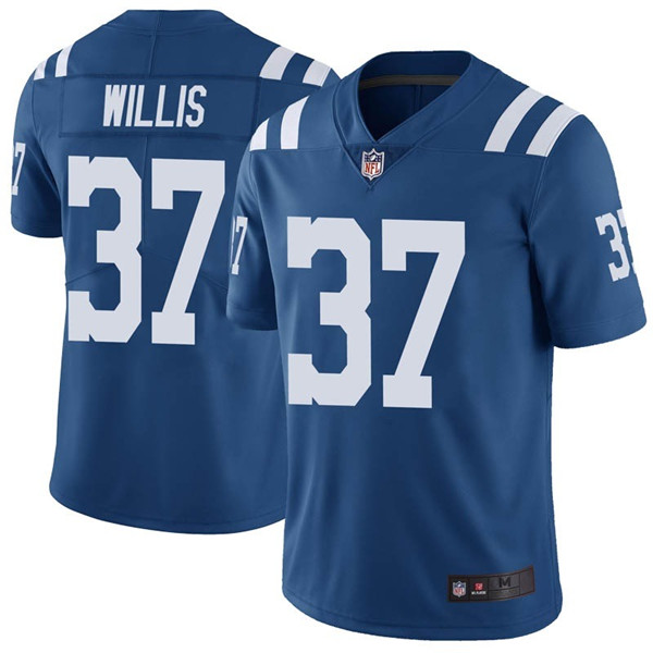 Men's Indianapolis Colts #37 Khari Willis Blue Vapor Untouchable Limited Stitched NFL Jersey